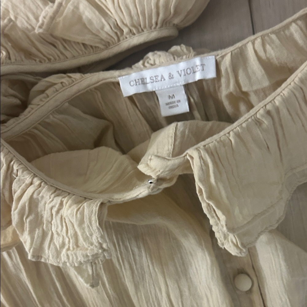 Chelsea & Violet Beige Ruffled Romper - Picture 2 of 2